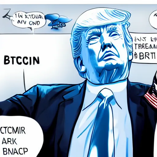 Image similar to trump searches for bitcoin in landfill