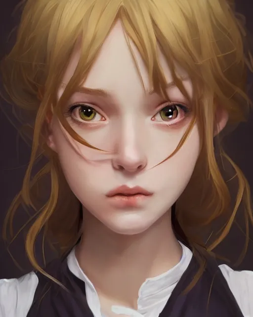 Image similar to portrait Hogwarts student girl cute-fine-face, pretty face, realistic shaded Perfect face, fine details. Anime. realistic shaded lighting by Ilya Kuvshinov Giuseppe Dangelico Pino and Michael Garmash and Rob Rey, IAMAG premiere, aaaa achievement collection, elegant freckles, fabulous