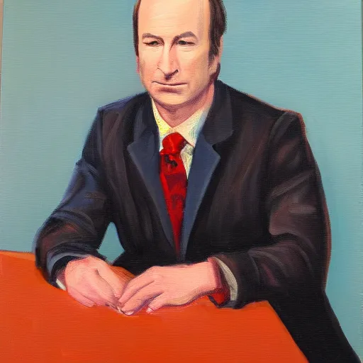 Prompt: oil painting of bob odenkirk, by raphael