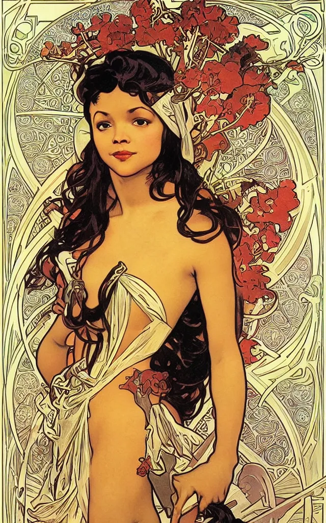 Image similar to lt uhura by Alphonse Mucha