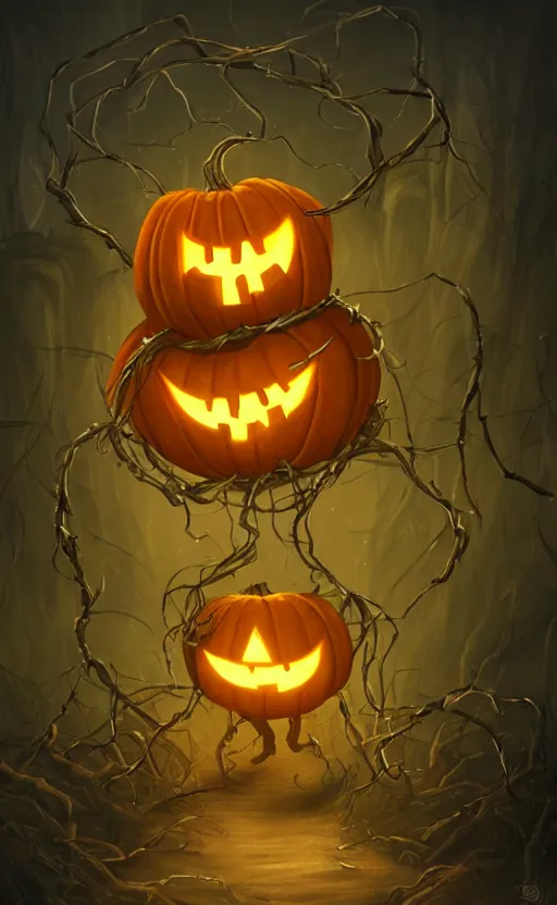 Halloween vector illustration of a mandrake fotomural • fotomurais