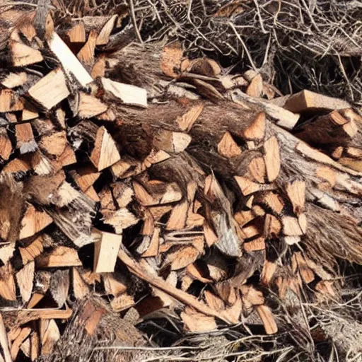 Image similar to the total amount of wood chucked by a woodchuck if a woodchuck could chuck wood