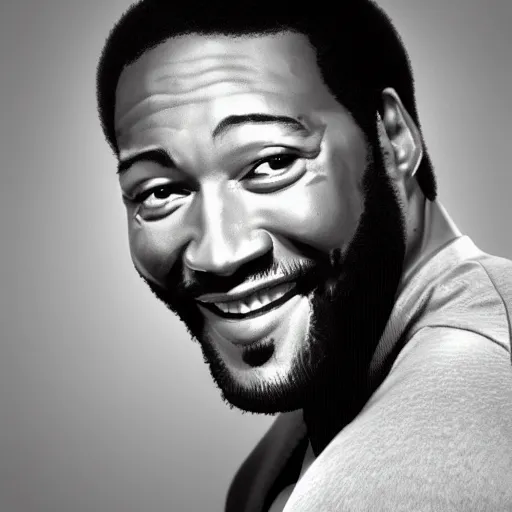 Image similar to marvin gaye with the physique of a body builder, hyper realistic, ultra detailed, cinematic, dynamic lighting, photorealistic, refined, intricate, digital art, digital painting, masterpiece, 8k,