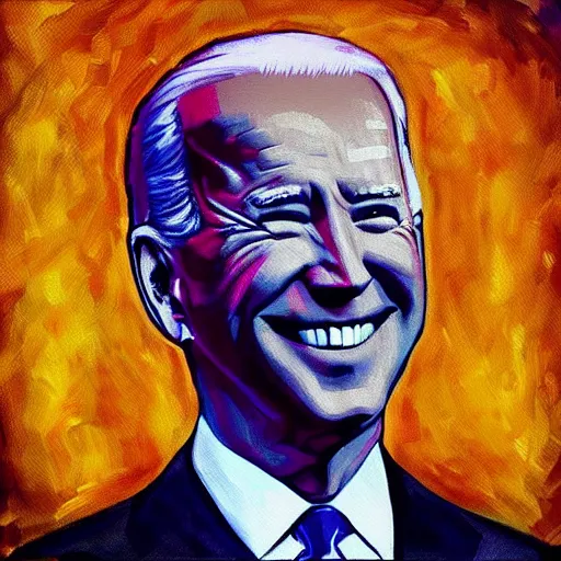 Image similar to “ painting of joe biden caught in a spider ’ s web ”