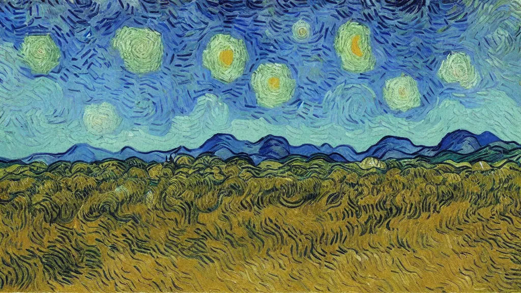 Prompt: a stunning landscape by vincent van gogh