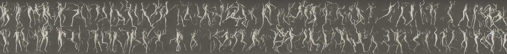 Image similar to Eadweard Muybridge photographs of monsters