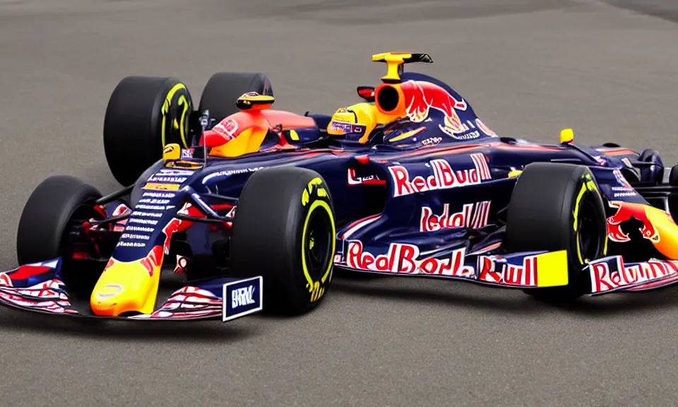 Image similar to photo of the shakedown livery of red bull formula one car