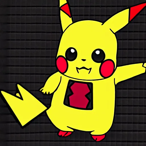 Image similar to pikachu as a scary animatronic in the game Five Nights at Freddy’s