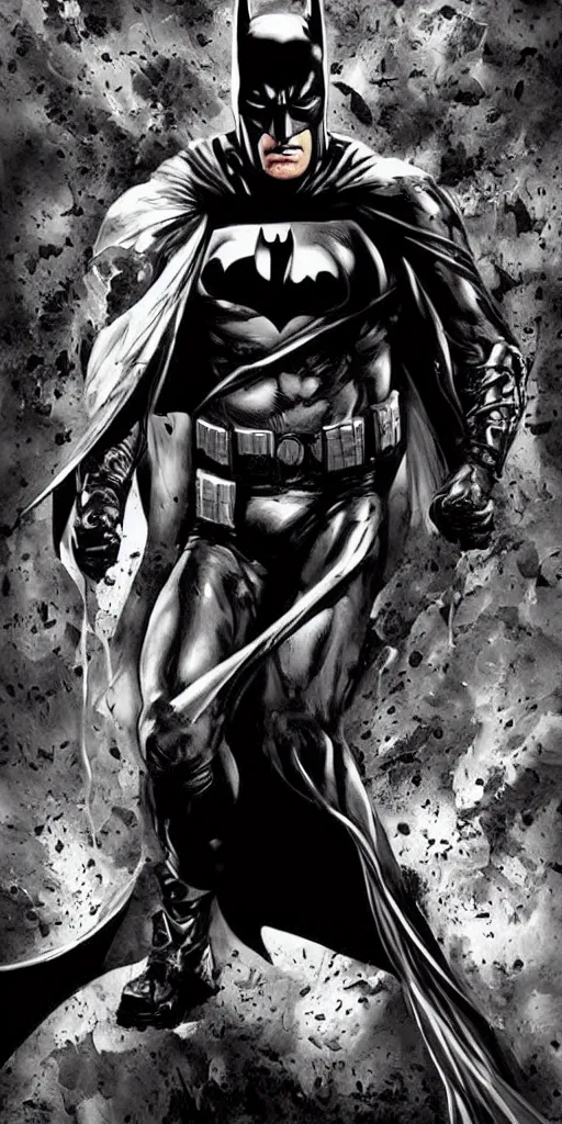 Image similar to full body batman character design by lee bermejo