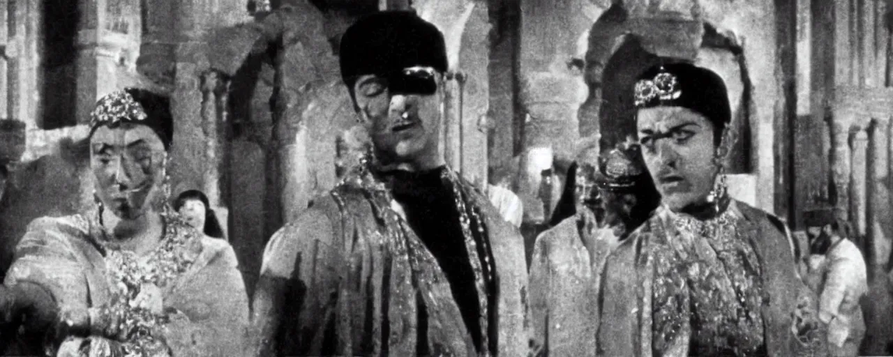 Image similar to the jewel thief, scene in the film Topkapi (1964)