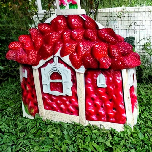 Image similar to a strawberry house