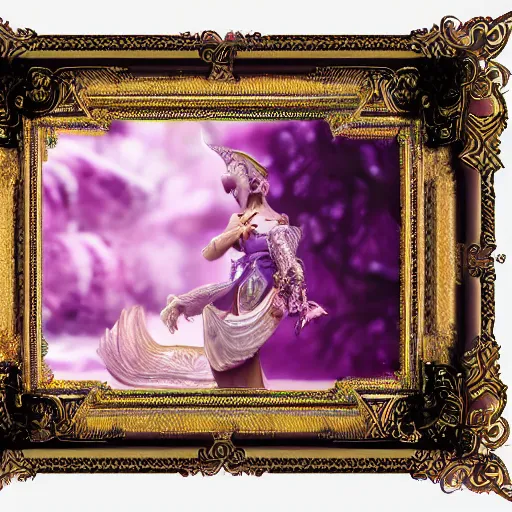 Image similar to princess of amethyst 4 k gorgeous ornate intricate detailed framed octane render