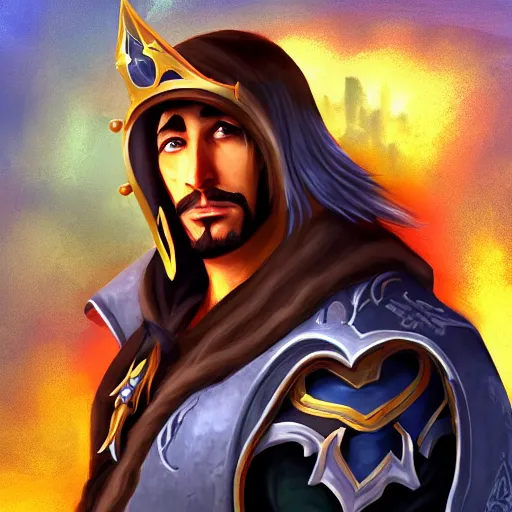 Image similar to king of crows world of warcraft hero portrait