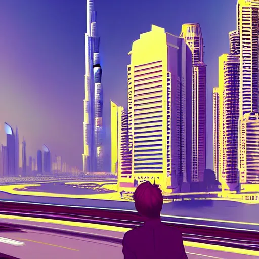 Prompt: gta : dubai, by ilya kuvshinov