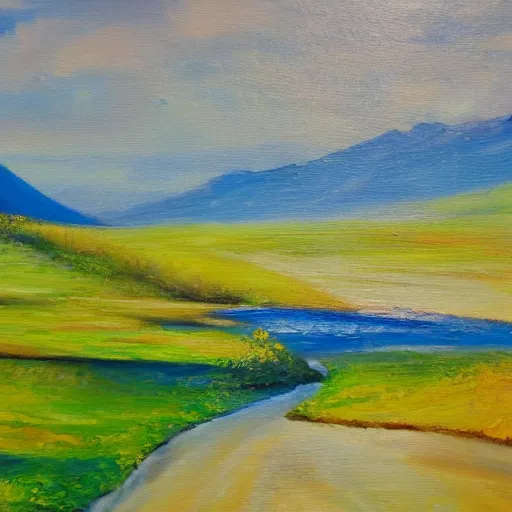 Prompt: Landscapes: The Joy Of Life, oil painting, evokes feelings of joy, 4k detail