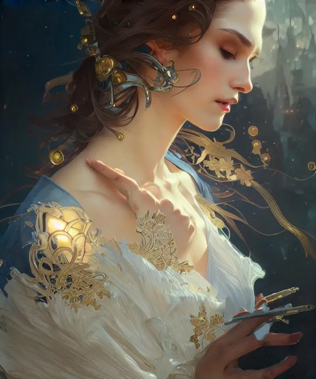 Prompt: Lucien Foort, DJ, fantasy, intricate, elegant, highly detailed, digital painting, artstation, concept art, smooth, sharp focus, illustration, art by artgerm and greg rutkowski and alphonse mucha