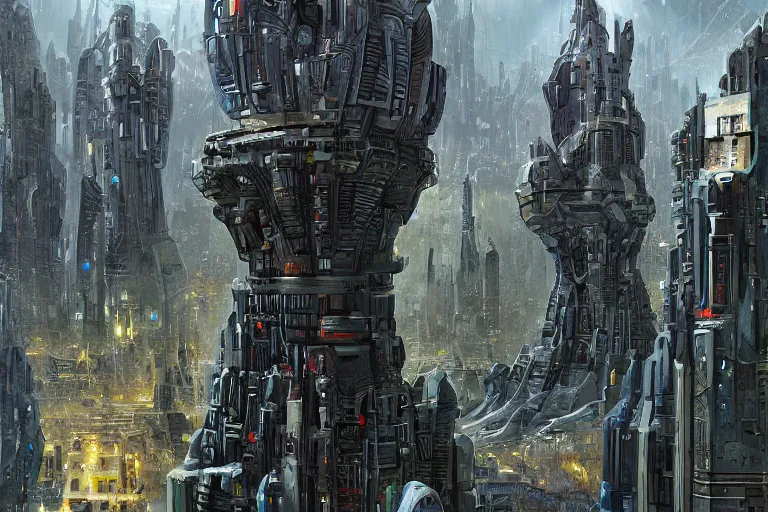 Prompt: sci-fi city built on top of a massive fantasy creature, in the style of wenzel hablik