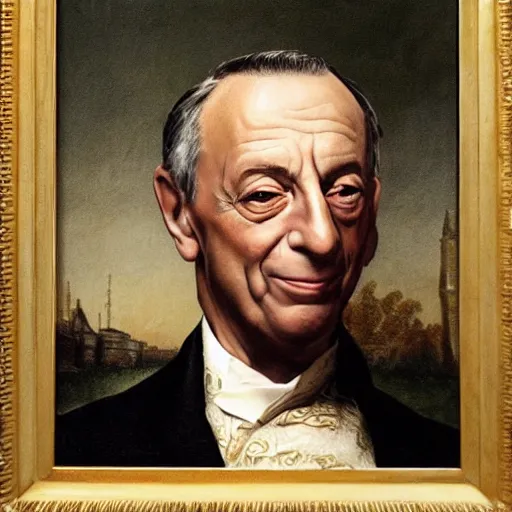 Image similar to a matte paining of marcelo rebelo de sousa