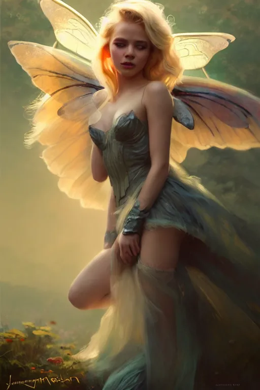 Prompt: cinematic shot of an epic portrait of a cute blonde fairy dressed in military clothes, stylised military clothes, large wings on back, shiny skin, beautiful, small details, realistic poster with volumetric light from jeremy lipkin and michael garmash, craig mallism, artgerm, unreal engine, radiant light, digital art, trends at art station, a masterpiece