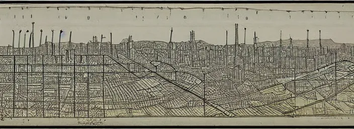 Prompt: scientific botanical drawing of the city of san francisco, by egon schiele