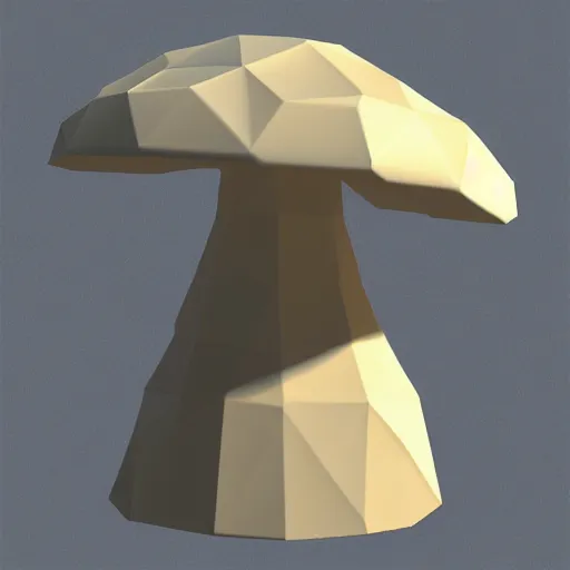 Prompt: low poly mushroom