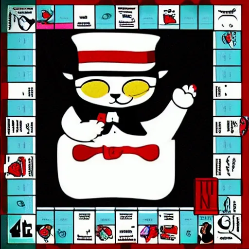 Image similar to Extremely cute!!! cat as the monopoly man