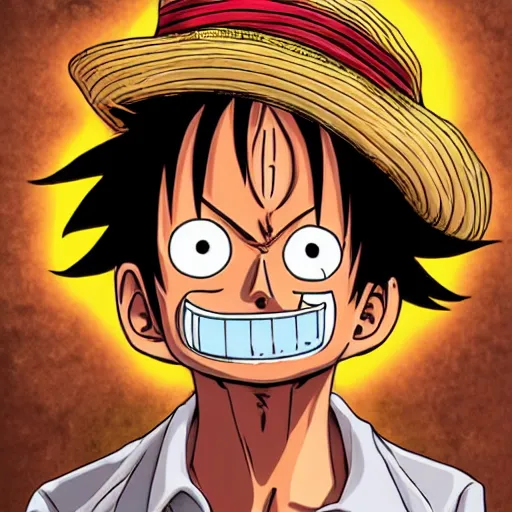 Image similar to [ luffy mustache ] ( by george morikawa )