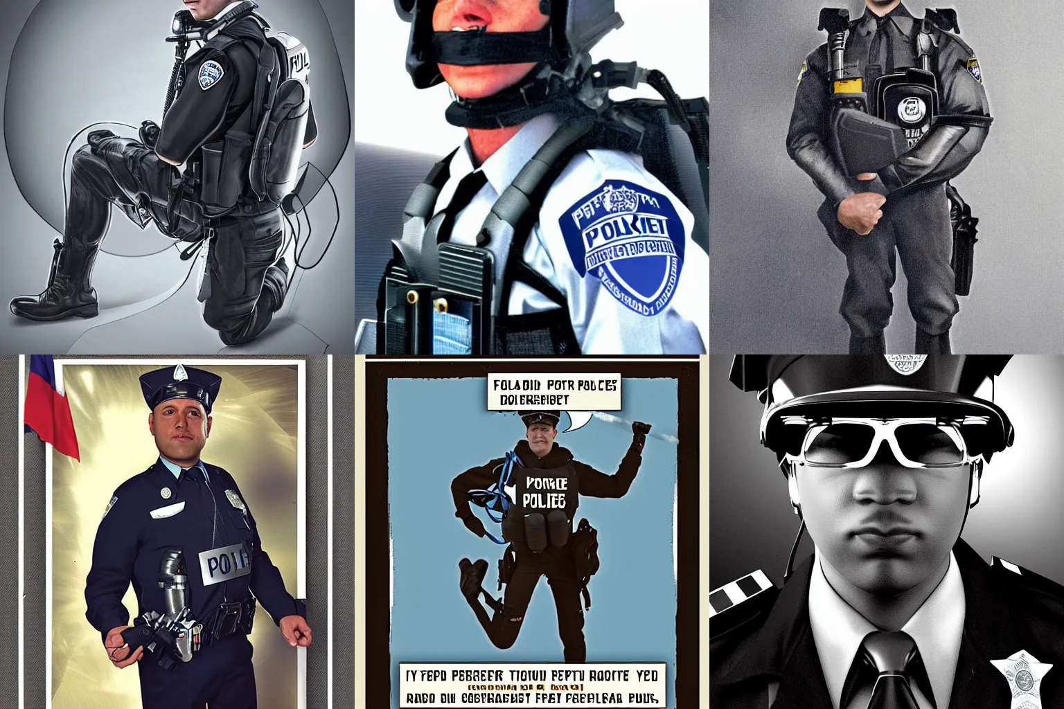 Prompt: portrait of a jet pack police officer from the year 2 0 5 0