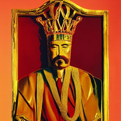 Image similar to a portrait of a king by karl wiener, abstract, figurative, fernando barrios benavides