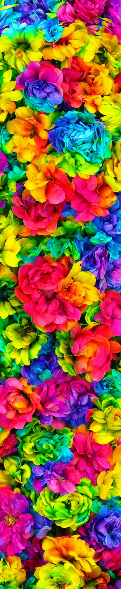 Image similar to vertical macro rainbow flowers