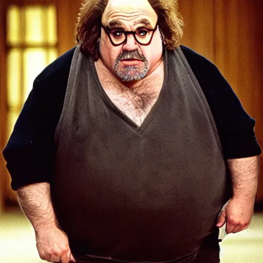 Image similar to the dude from the big lebowski played by danny devito