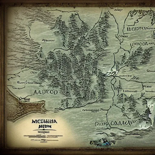 Image similar to map of michigan in middle earth