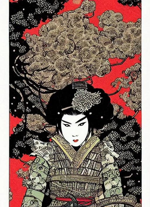 Prompt: Samurai Girl by Yuko Shimizu