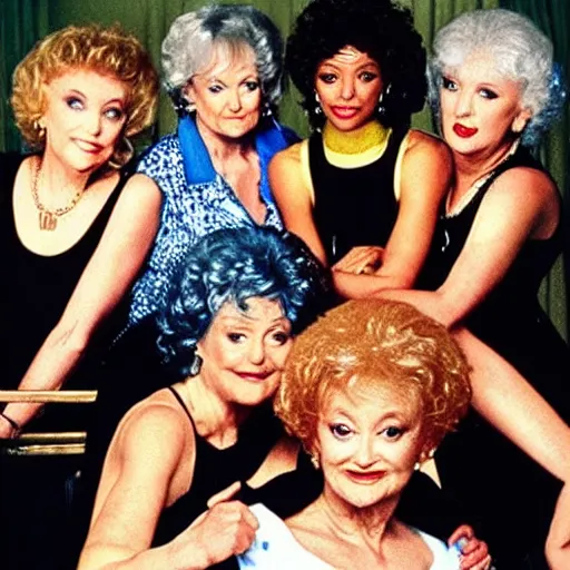 Prompt: “the golden girls in a fist fight”