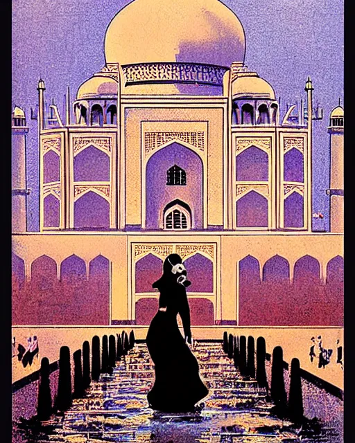 Image similar to tuesday weld visits the taj mahal by virgil finlay