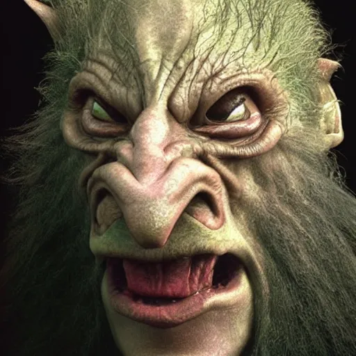Prompt: Brian Froud realistic troll, movie still