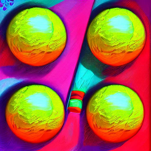 Image similar to a tennis ball texture, colorful, digital art, fantasy, magic, chalk, trending on artstation, ultra detailed, professional illustration by basil gogos