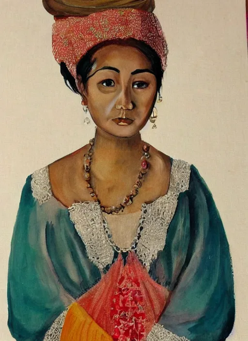 Image similar to a beautiful lady painted by malang