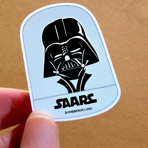 Image similar to symmetrical die cut sticker, darth vader