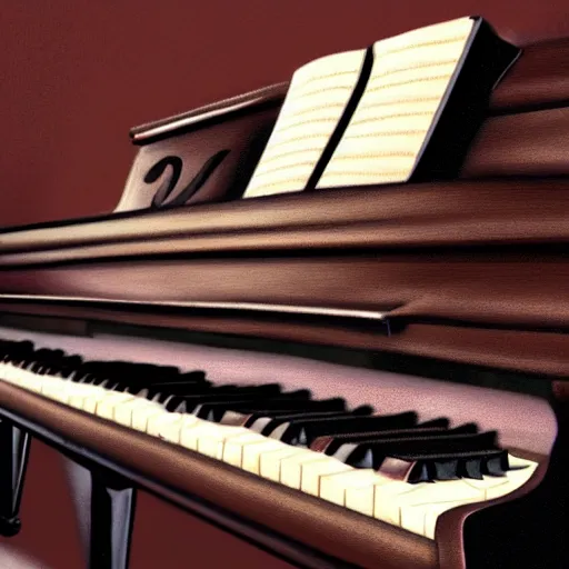 Image similar to piano with teeth for keys, horror, 8 k, trending on art station