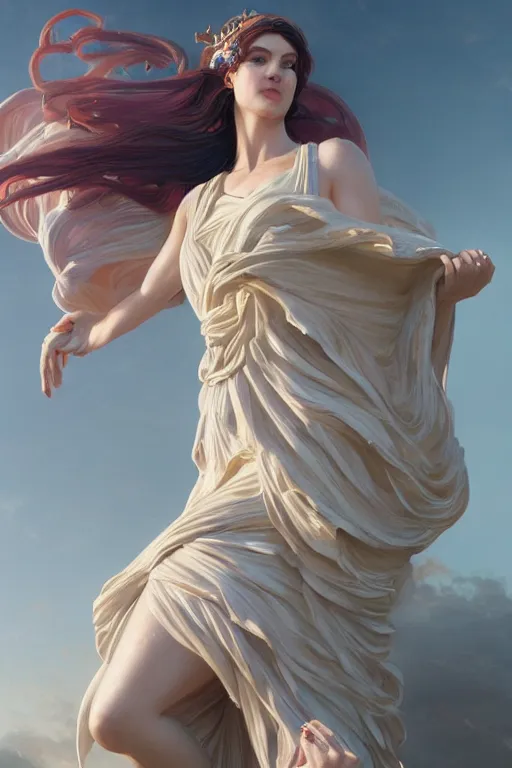 Image similar to goddess of the usa, highly detailed, digital painting, artstation, concept art, smooth, sharp focus, illustration, unreal engine 5, 8 k, art by artgerm and greg rutkowski and edgar maxence