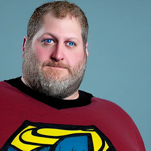 Image similar to portrait of DC comics comic book artist Ethan Van Sciver, chunky with a bald head and a trimmed grey beard