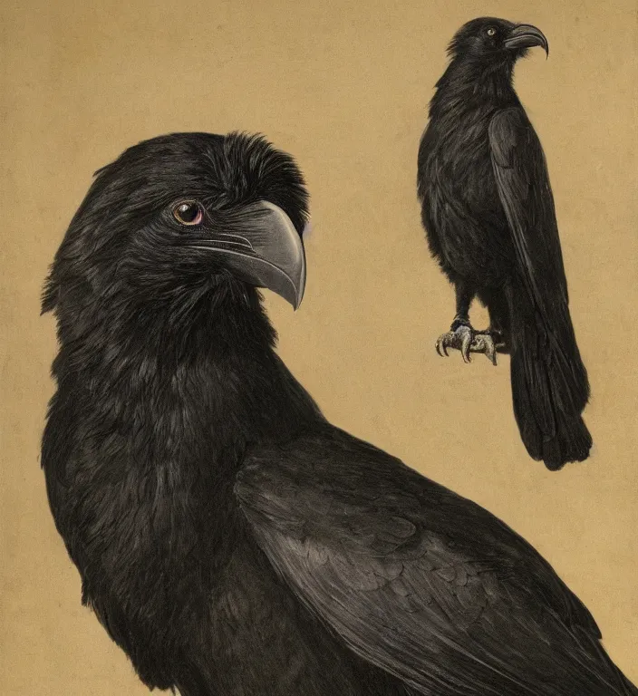 Image similar to a breathtakingly stunningly beautifully highly detailed portrait of a majestic raven, by sidney cooper and rosetti and turner, 4 k