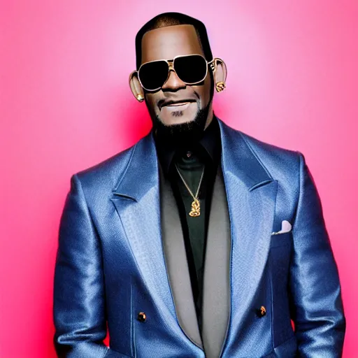 Prompt: r kelly with large earlobs