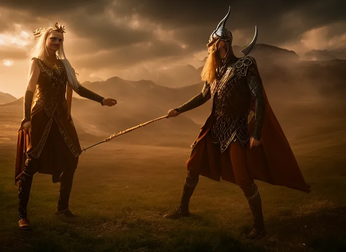 Image similar to the world according to norse mythology. fantasy magic style. highly detailed 8 k. intricate. lifelike. soft light. sony a 7 r iv 5 5 mm. [ cinematic post - processing ].