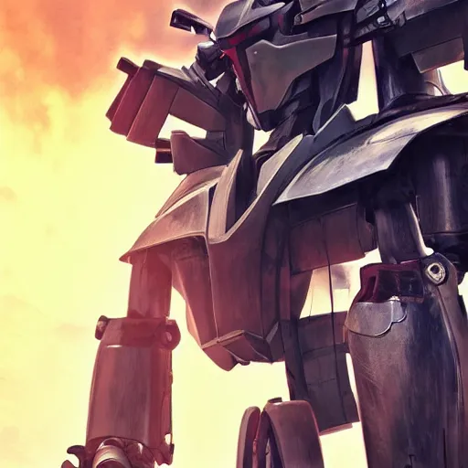 Image similar to samurai mecha, mecha suit, epic urban battle, Murata Yasushi Nirasawa Style, beautiful aesthetic, photorealistic, volumetric lighting, hyperrealistic, octane render, HDR, Production IG Studios Anime Style