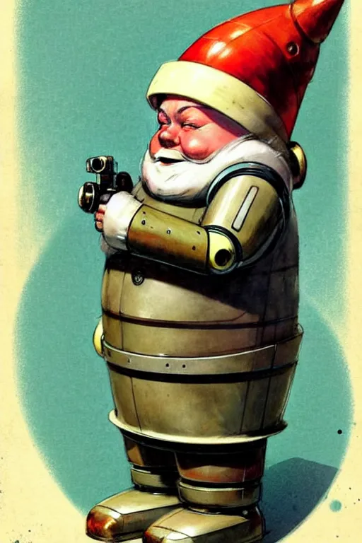 Prompt: ( ( ( ( ( 1 9 5 0 s retro future android robot fat knome. muted colors. childrens layout, ) ) ) ) ) by jean - baptiste monge,!!!!!!!!!!!!!!!!!!!!!!!!!