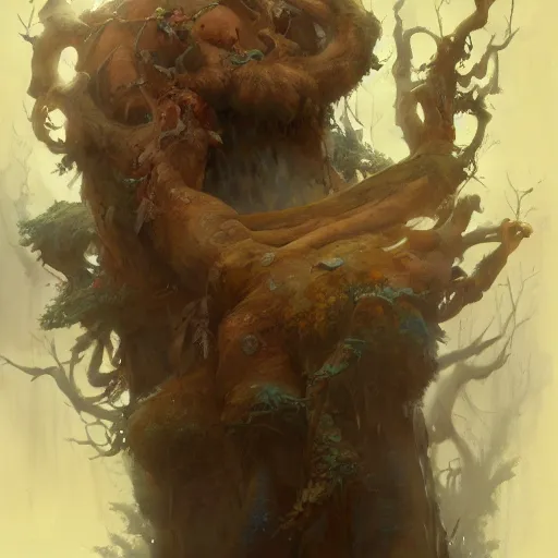 Prompt: a detailed painting of a spirit of the woods, by justin gerard and greg rutkowski, digital art, realistic painting, fantasy, character design, trending on artstation