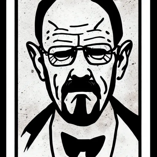 Prompt: tarot card with picture of walter white as heisenberg, photorealistic,