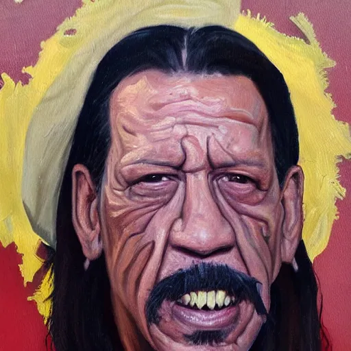 Prompt: an oil painting of a portrait of danny trejo